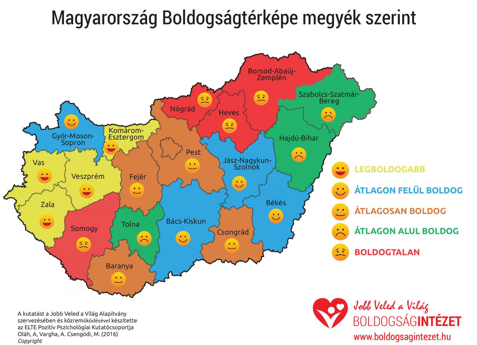 Magyarország boldogságtérképe